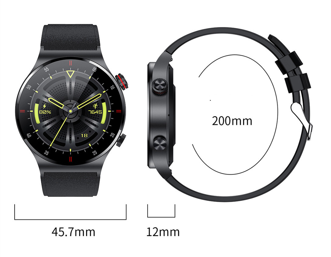 Nowe inteligentne zegarki Bluetooth QW33 smartwatch EKG PPG biznesowy pasek ze stali nierdzewnej wodoodporny męski zegarek