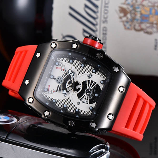 Luxury Top Brand Men's Quartz Watch Moda Sports Sport Bucket Shap