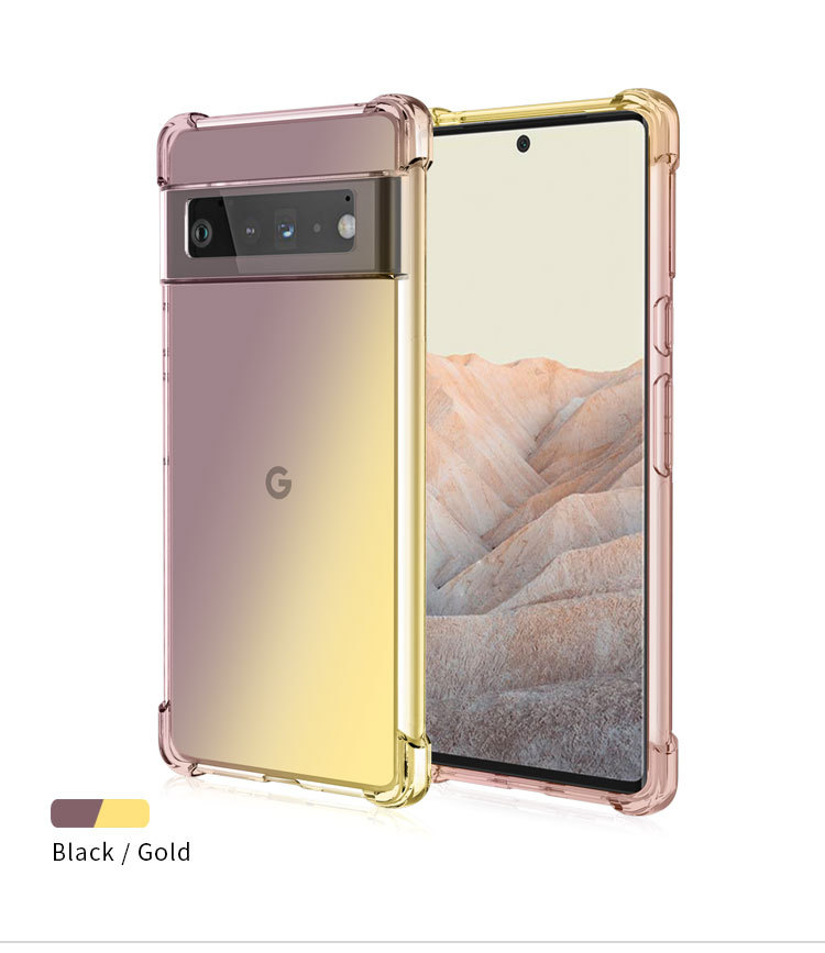 Fundas de teléfono Airbag para Google Pixel 7 6 6A 5A 5 4 Pro XL 5G Gradient Airbag Funda de TPU a prueba de golpes