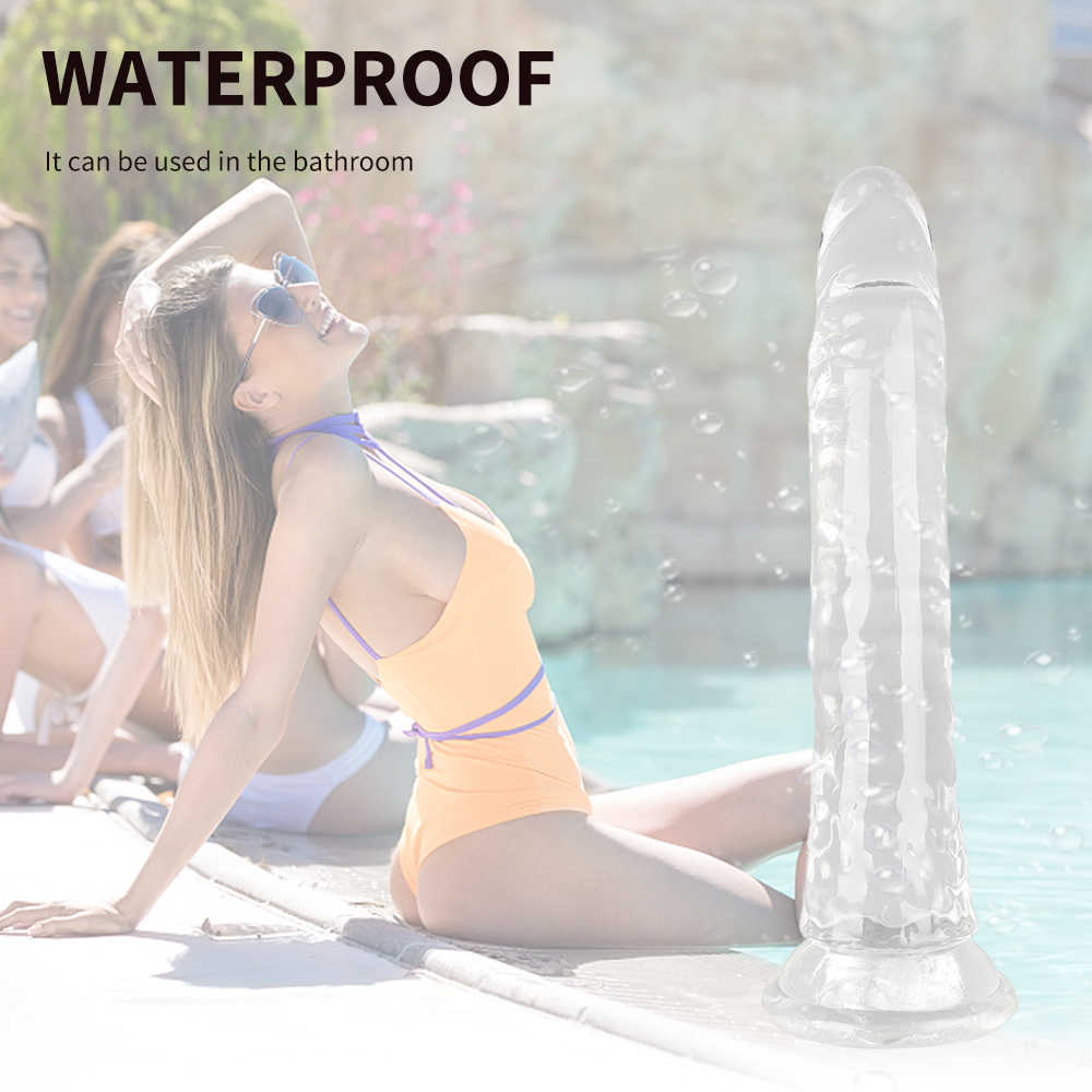 Beauty Items Crystal Glass Dildo Realistic Penis Artificial Anal G-spot Stimulate Female Masturbation s sexy Toys for Women