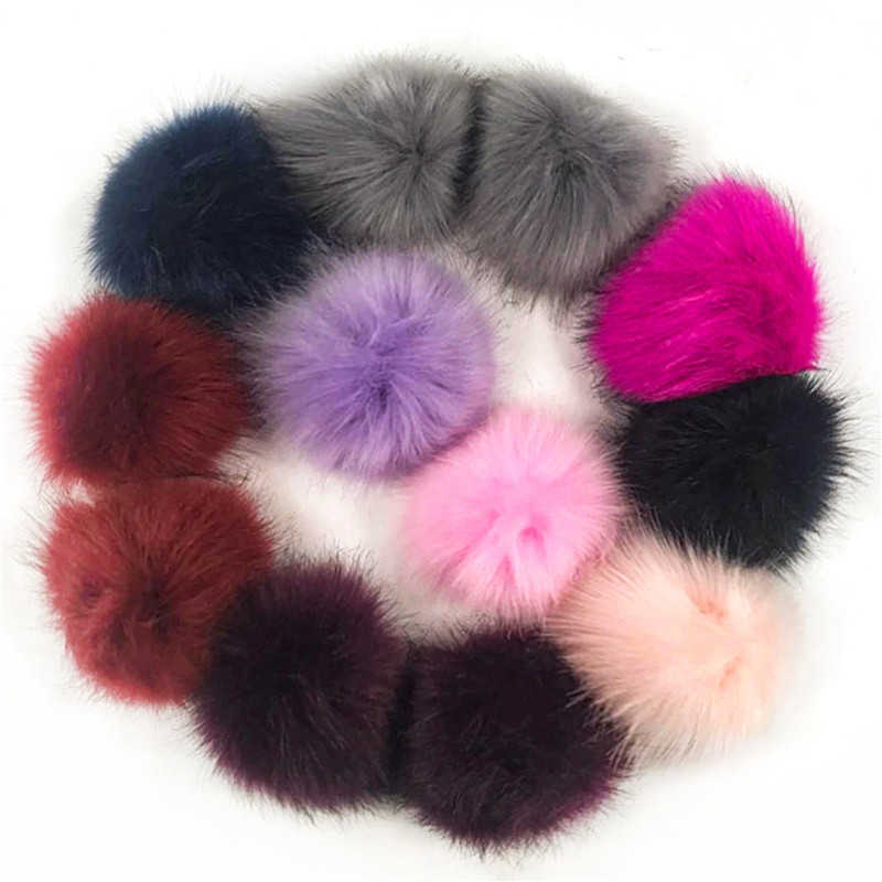 Outros acessórios de moda 8cm pompom pompom fofo artesanato de pelúcia pom pomballs com botão snap butball costura de furos