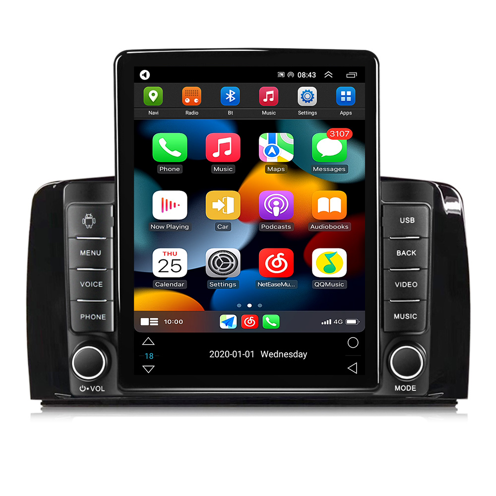 Lecteur multimédia Radio dvd de voiture Android 11 Gps Navi pour Mercedes Benz classe R W251/R280/R300/R320/R350/R500 2007-2011