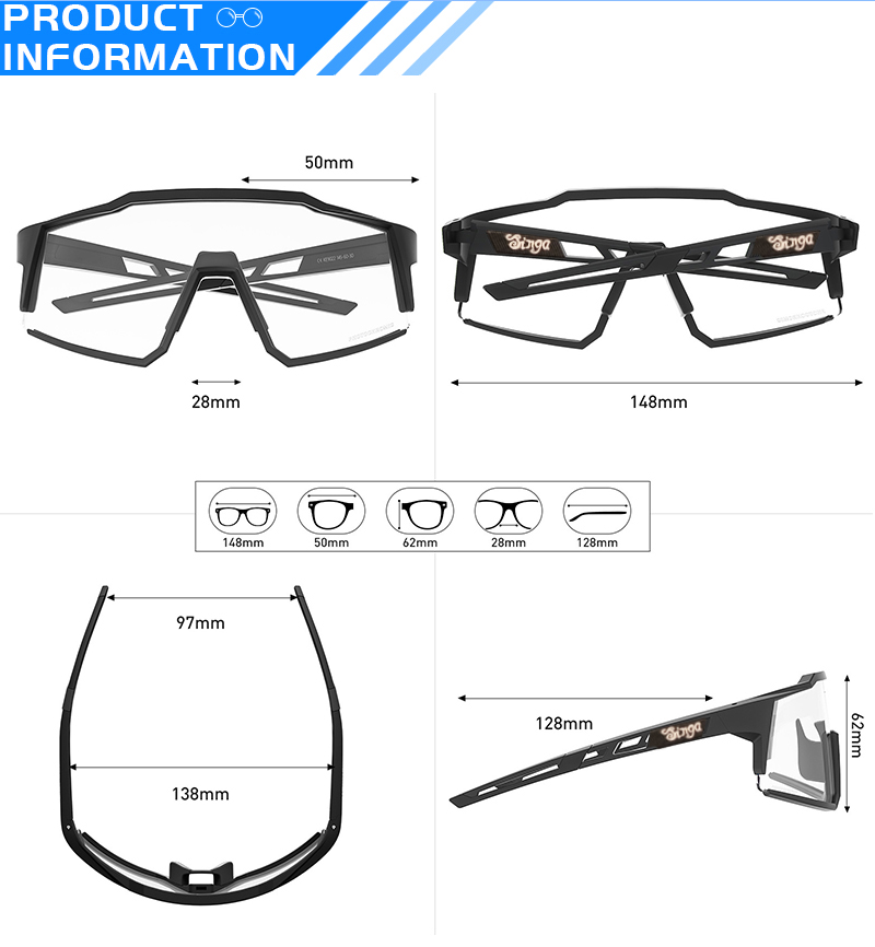 브랜드 자전거 안경 사이클링 안경 UV400 선글라스 남자 여자 TR90 프레임 Gafas Mtb 야외 스포츠 러닝 자전거 고글