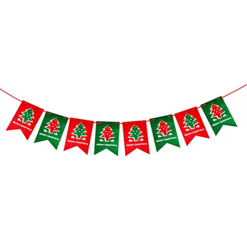 Bandeira de Natal por atacado Bandeira Pull Decoration Sanging Flag da bandeira colorida Draw Draw Christmas Holiday Party Supplies A12