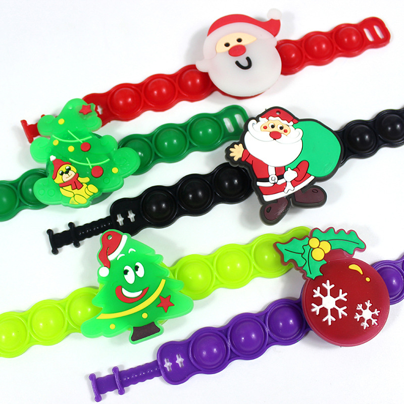 Weihnachtsarmband Luminöses Spielzeug Kinder LED Flash Santa Claus Armband Dekoration kleines Geschenk PVC