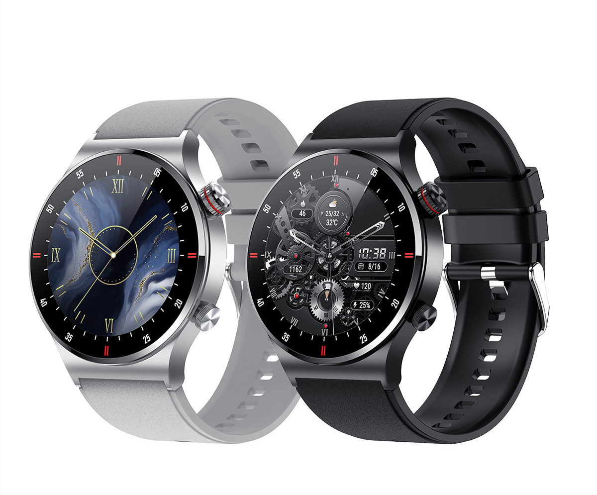 nouvelles montres intelligentes Bluetooth QW33 smartwatch ECG PPG affaires bracelet en acier inoxydable montre pour hommes étanche