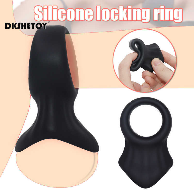 Articles de beauté Siliconen sexy Toy Penis Cockring Zachte Elastische Ei Sucker Ejaculatie Uitstellen Herbruikbare Testikel Bondage Voor Mannen Producten