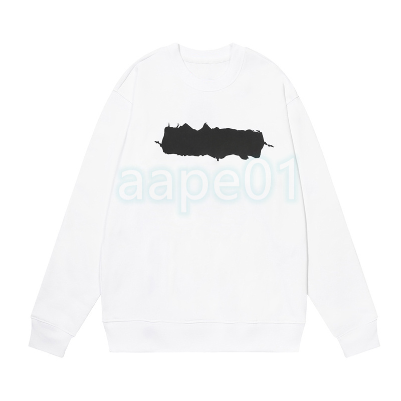 Män kvinnors avslappnade hoodies designer mens graffiti tryck tröja par mode svart vita grå huvtröjor asiatiska storlek xs-l