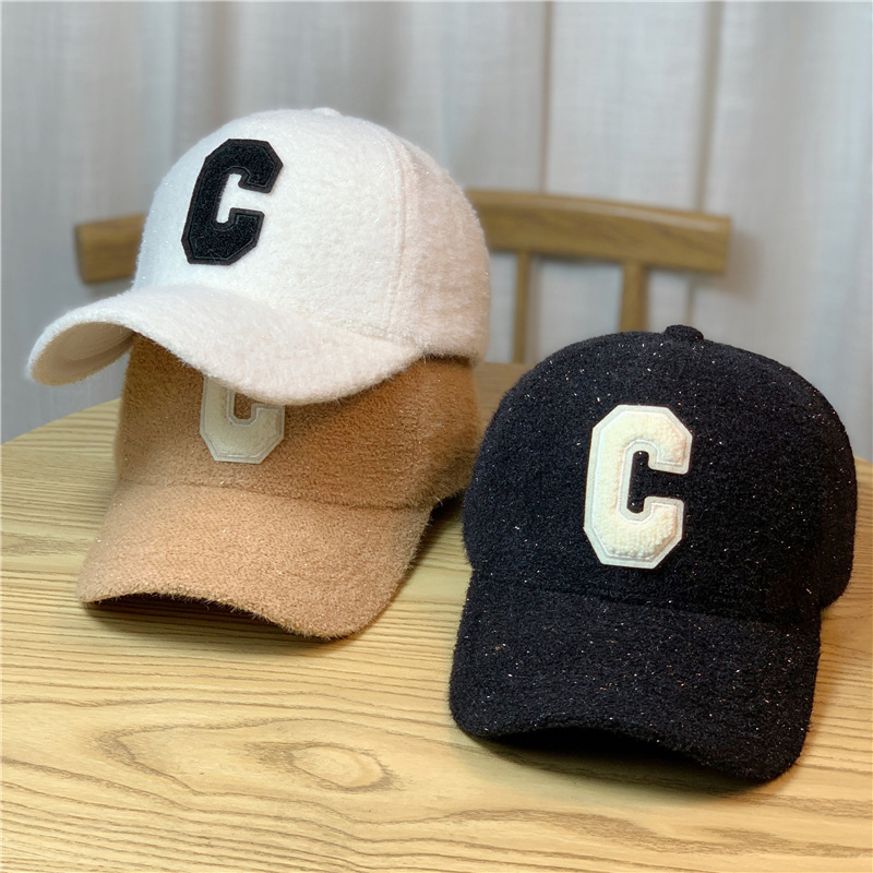 Chapeau de cheveux d'agneau dame automne hiver casquette chaude hommes et femmes casquettes de baseball283w