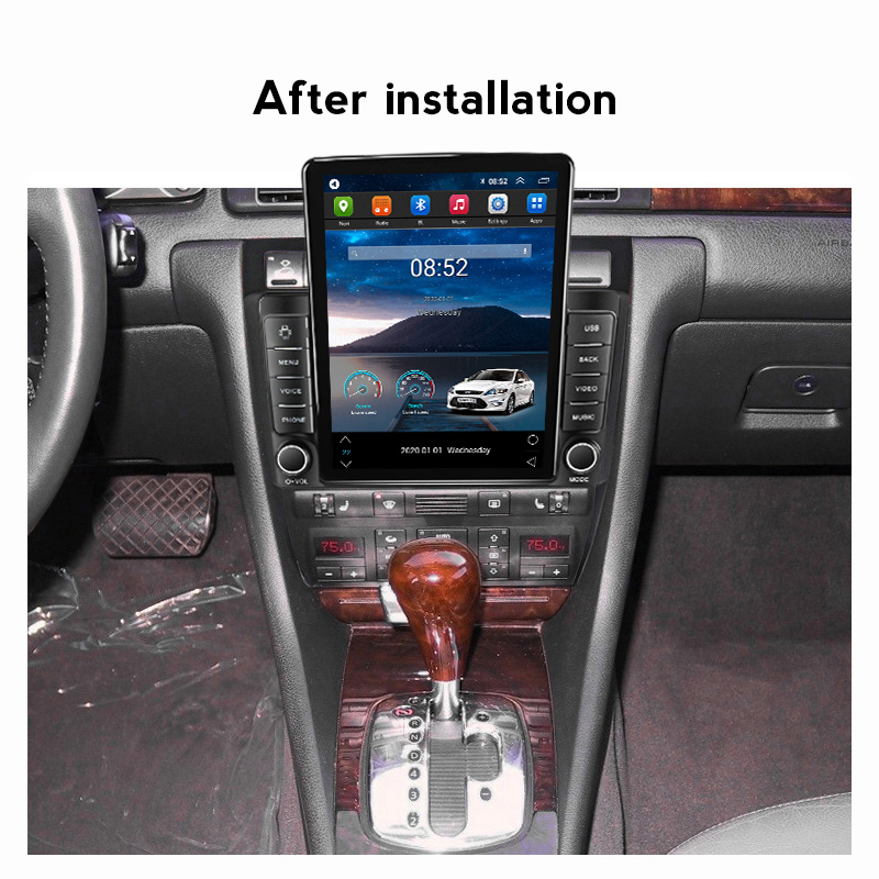 Android 11 Car DVD Rádio Estéreo Player para Audi A6 C5 1997-2004 S6 1999-2004 RS6 2002-2006 GPS Navigation Auto CarPlay IPS BT No DVD