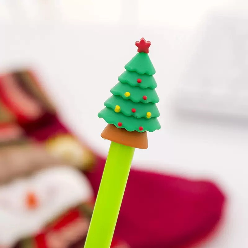 Cr￩ative Cartoon Ballpoint Pen Santa Claus Elk ￉tudiant Gel Pen Office School Fournitures de No￫l Gift 4 Styles