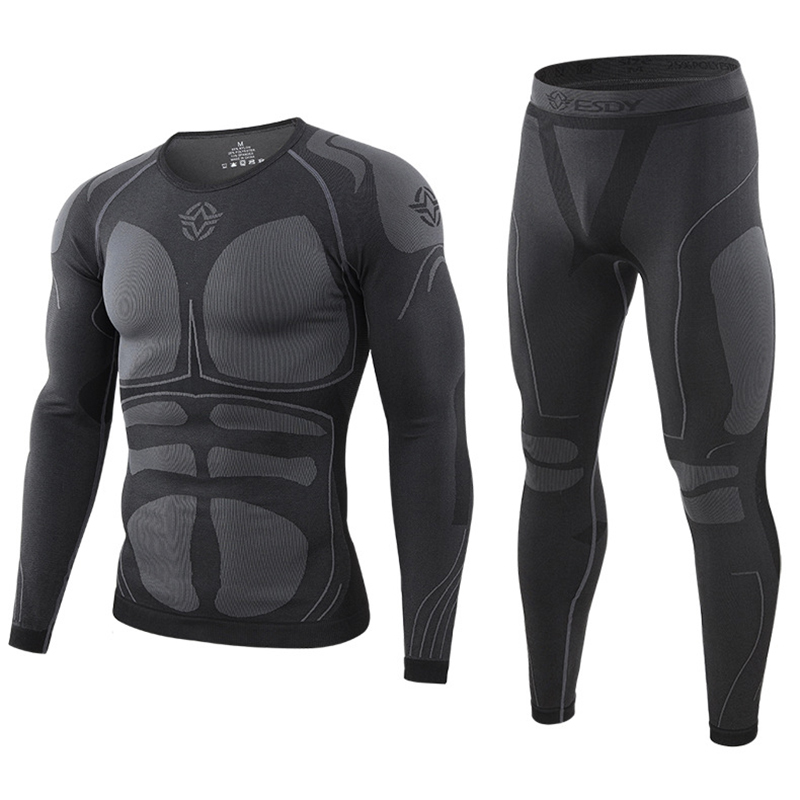 Mens Tracksuits Winter Warm Tight Tactical Thermal Underwear Set Mens Outdoor Function Breatbar Training Cycling Thermo Underwear Long Johns 221021