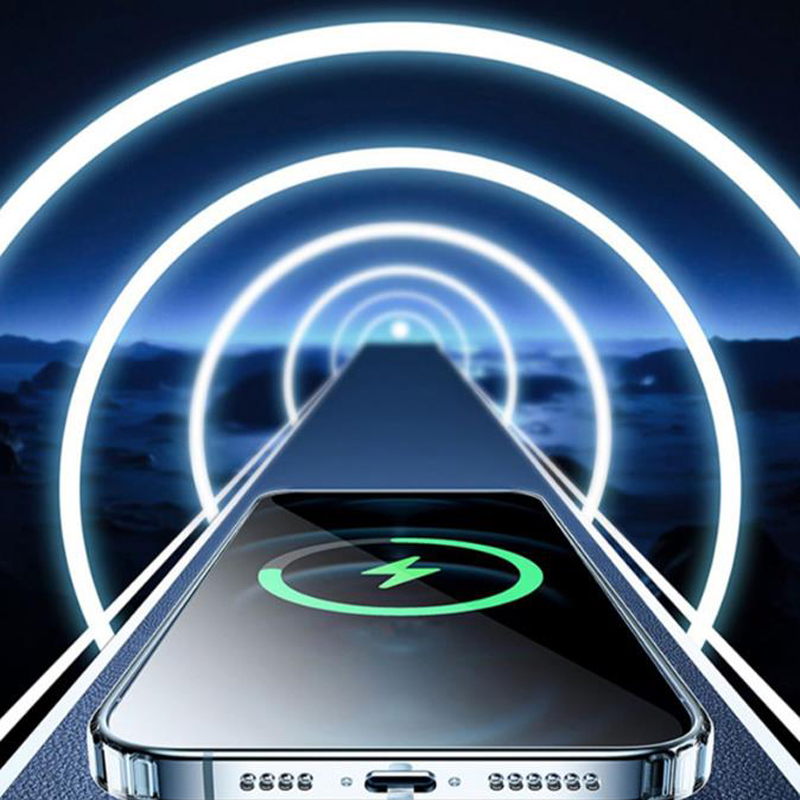 Études transparentes Apple Magsoge Case de charge sans fil magnétique pour iPhone 15 14 12 11 13 Pro Max Mini XR XS 7 8 Plus SE COUVERTURE DE BACK