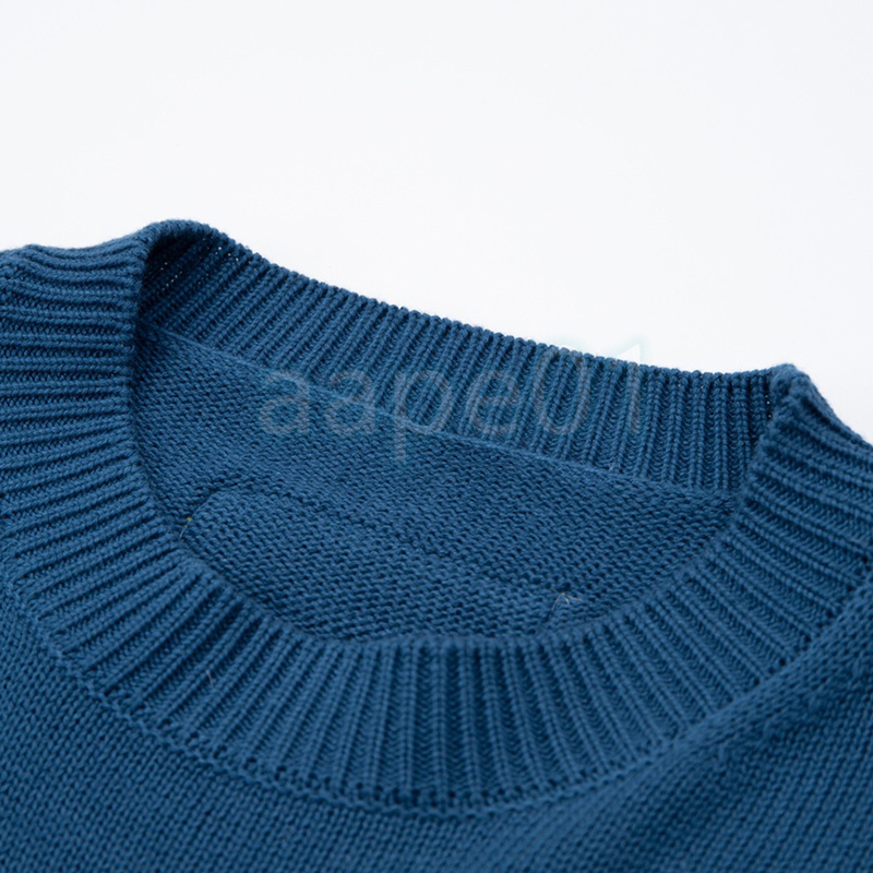 Maglioni invernali da uomo nuovi maglioni girocollo da donna maglioni in maglia con logo intarsiato da uomo casual in maglia a contrasto di colore sciolto taglia asiatica S-XL