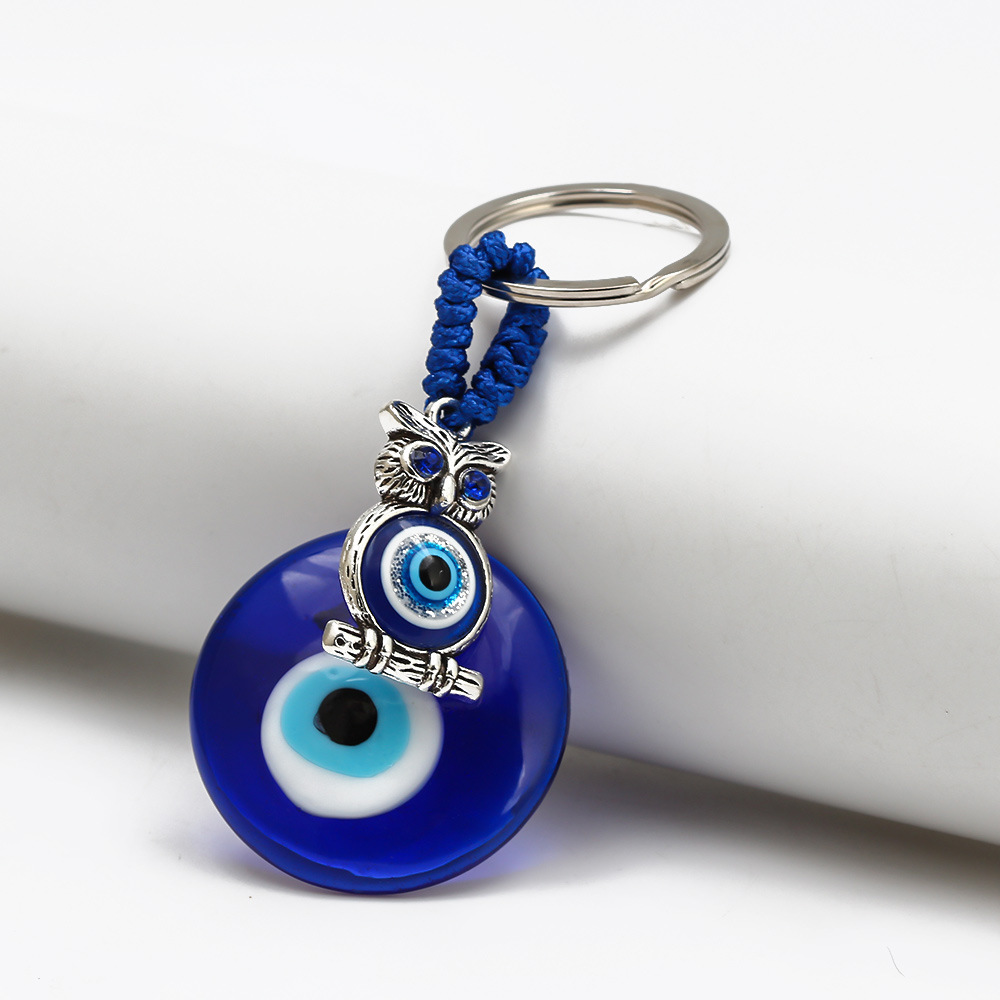 Creative Glass Tassel Devil's Eye Caychain Пара мода Evil Eye Coomains подвесные ювелирные аксессуары подарок