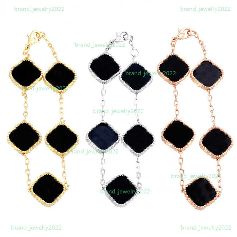 Charm Bracelets 2022 Fashion New Woman Charm 팔찌 클래식 Clover 팔찌 디자이너 고급 자연 보석 보석 G286C