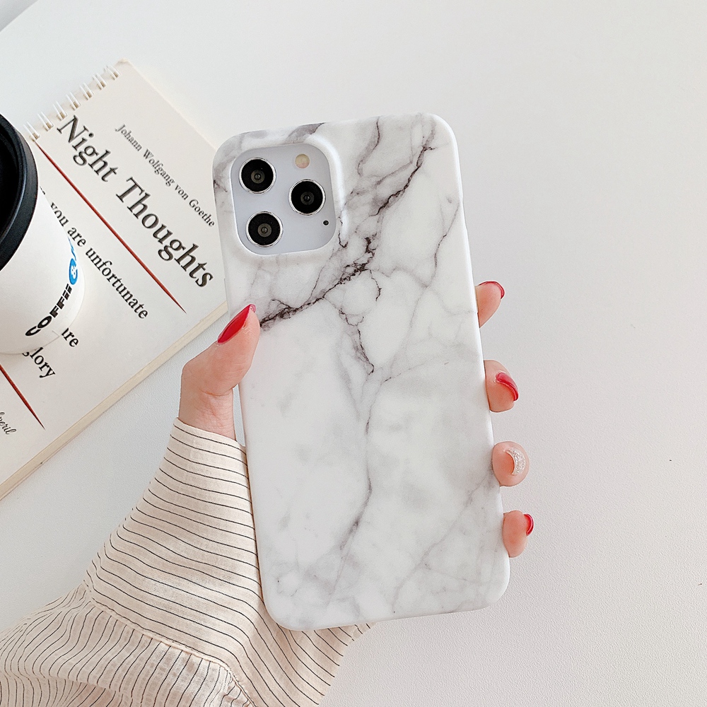 Mode marmor granit sten fodral för iPhone 15 14 max plus 13 pro max 12 11 xr x xs 8 7 matt frostad mjuk tpu naturlig rock lyxig gel bakåt mobiltelefon hudtäcke