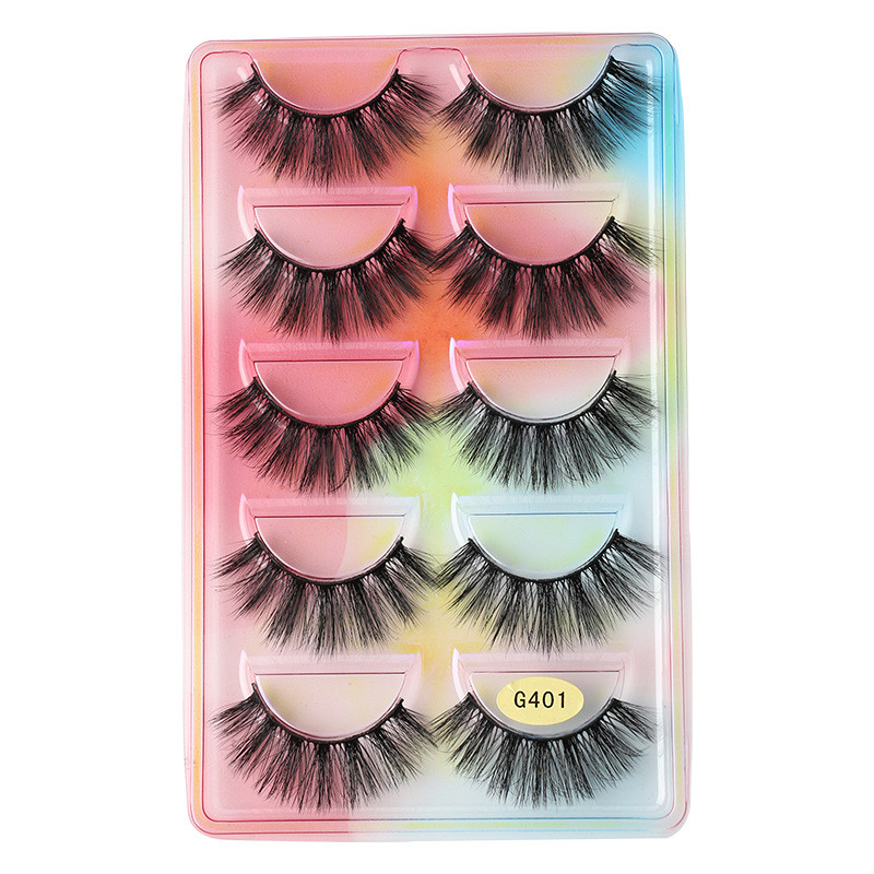 SHIDISHANGPIN Faux 3D Mink False Eyelashes Russian Strip Lashes Handmade Fluffy Volume Natural Eye Lash Cilios Makeup