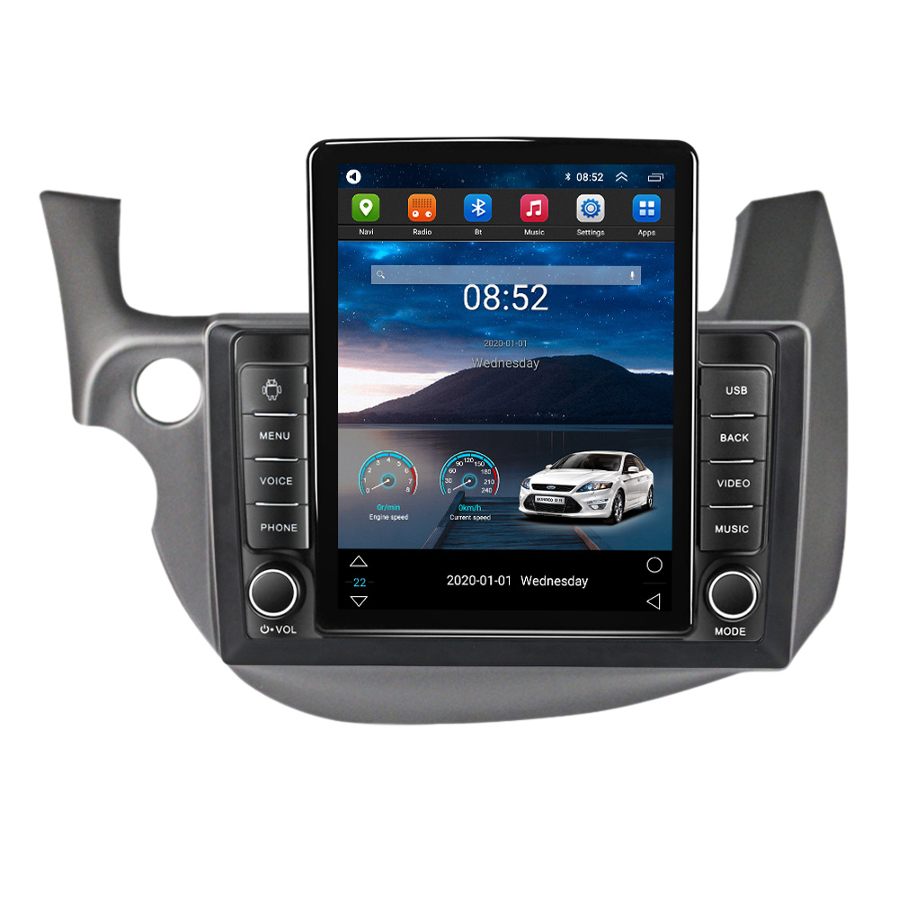 2 Din Android 11 Автомобильный DVD-плеер для HONDA FIT JAZZ 2007-2013 Тесла Стиль Мультимедиа Видео Разделение экрана Головное устройство GPS