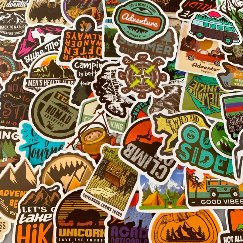 50st Style Outdoor Landscape Stickers Estetiska Kalifornien dekaler klistermärke till DIY bagage bärbar dator cykel skateboard telefon bil tz-az064