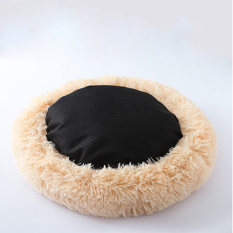 Divano rotondo cani Peluche Pet Cat Bed Stuoie Canile Canile Inverno Caldo Dormire Ciambella Cuscino rete animali domestici