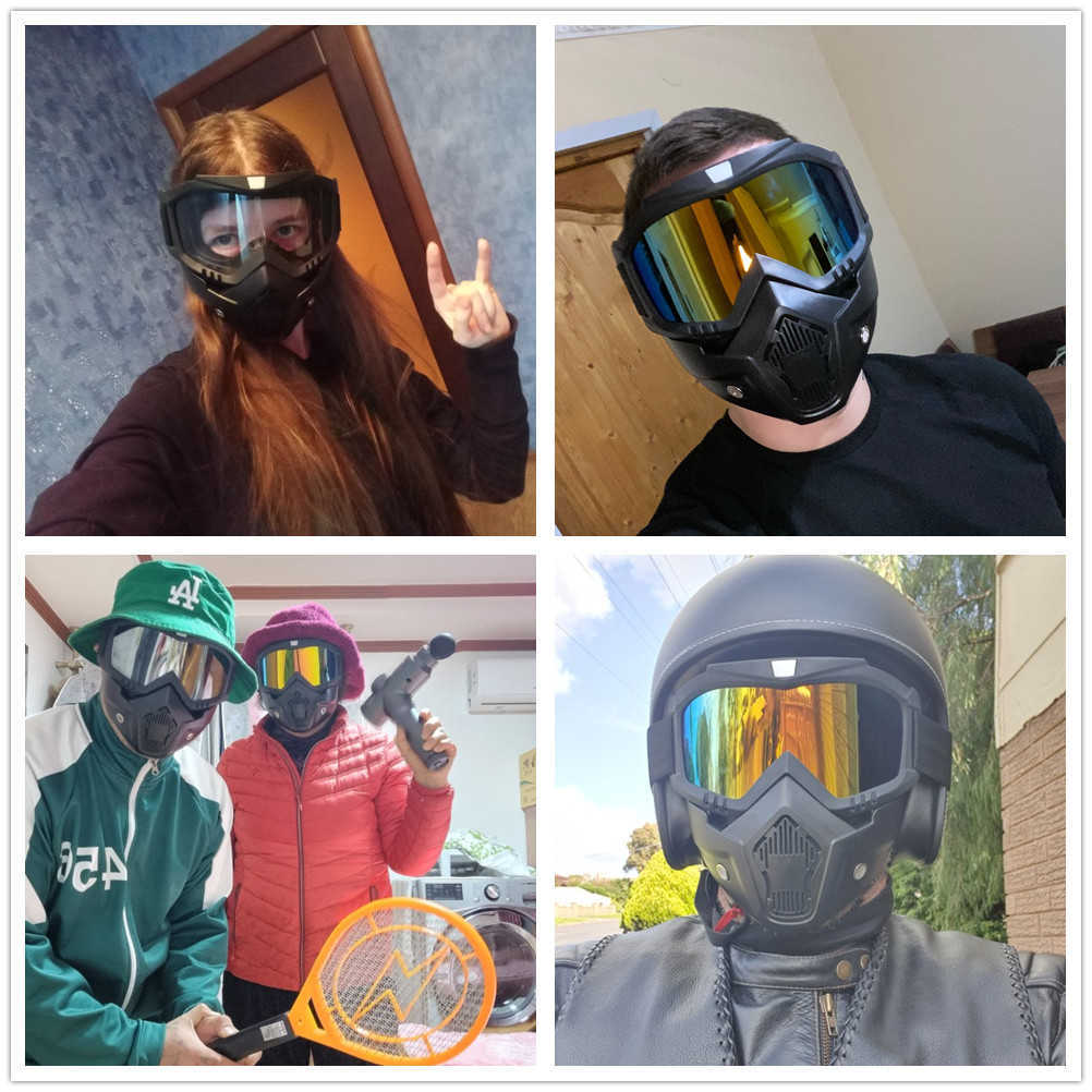 Óculos de esqui ciclismo de motocross Óculos de sol Máscara de óculos de snowboard de snowboard goggs capacete tático de motocicks máscaras de óculos de motocicleta l221022