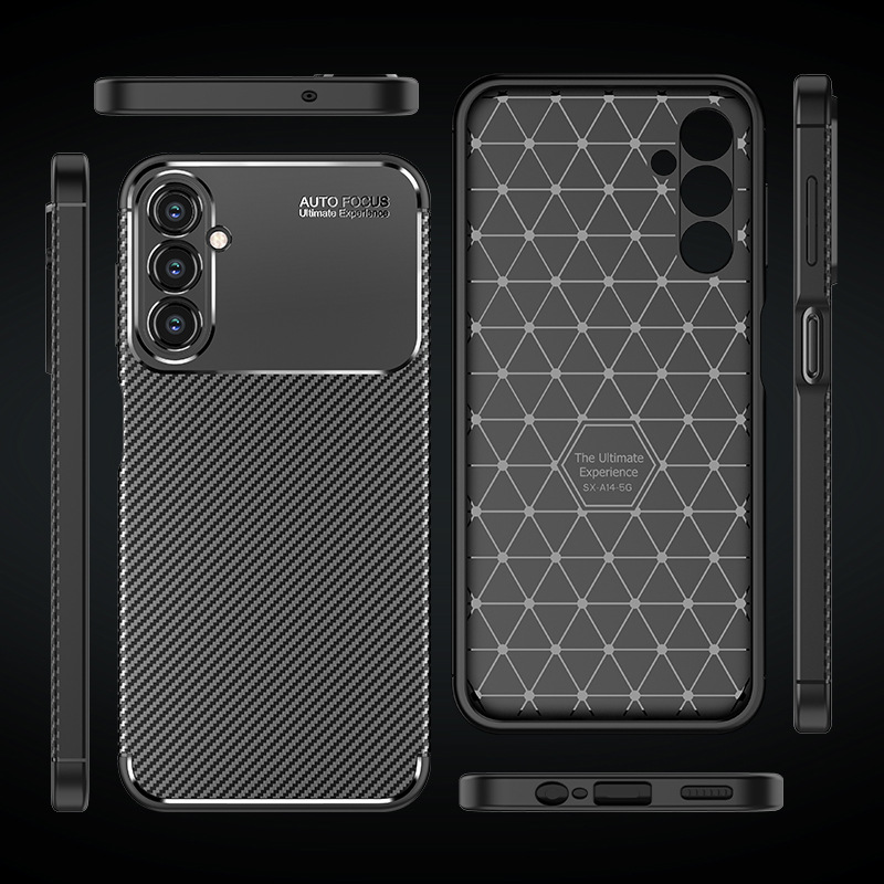 Capas de telefone de design de fibra de carbono para iphone 15 pro max 14 samsung galaxy a34 a54 a14 5g s23 fe plus ultra fino à prova de choque capas móveis