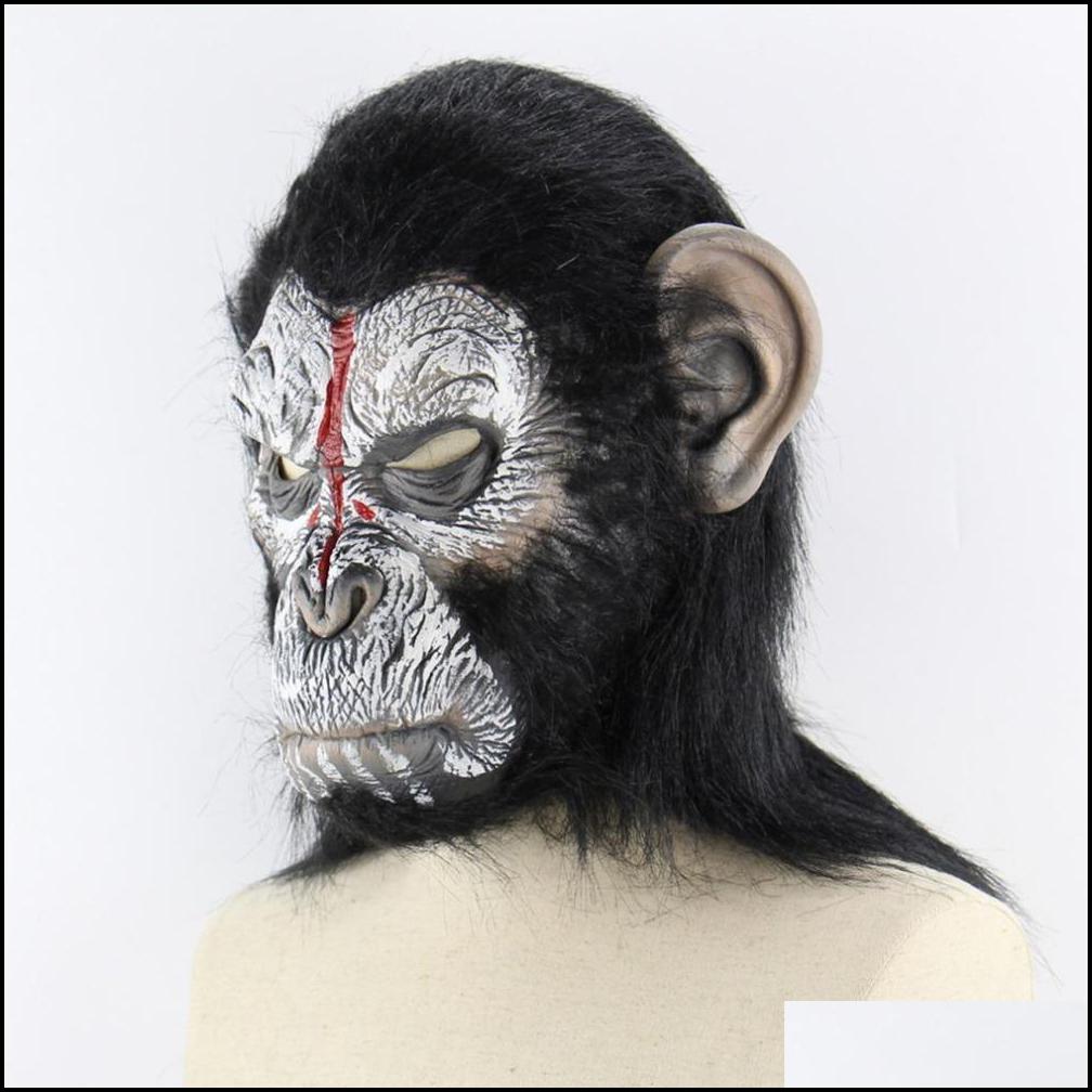 Planeta de máscaras de festa dos macacos Halloween cosplay gorilla mascarada máscara máscara de macaco rei