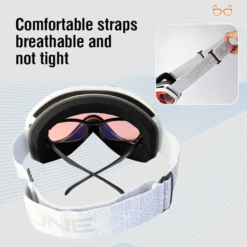 Ski Goggles Goggs Warstwy Uv400 Anty-Fog Big Mask Szklanki śniegu mężczyzn Kobiety snowboard snowboard przeciwsłoneczny okulary L221022