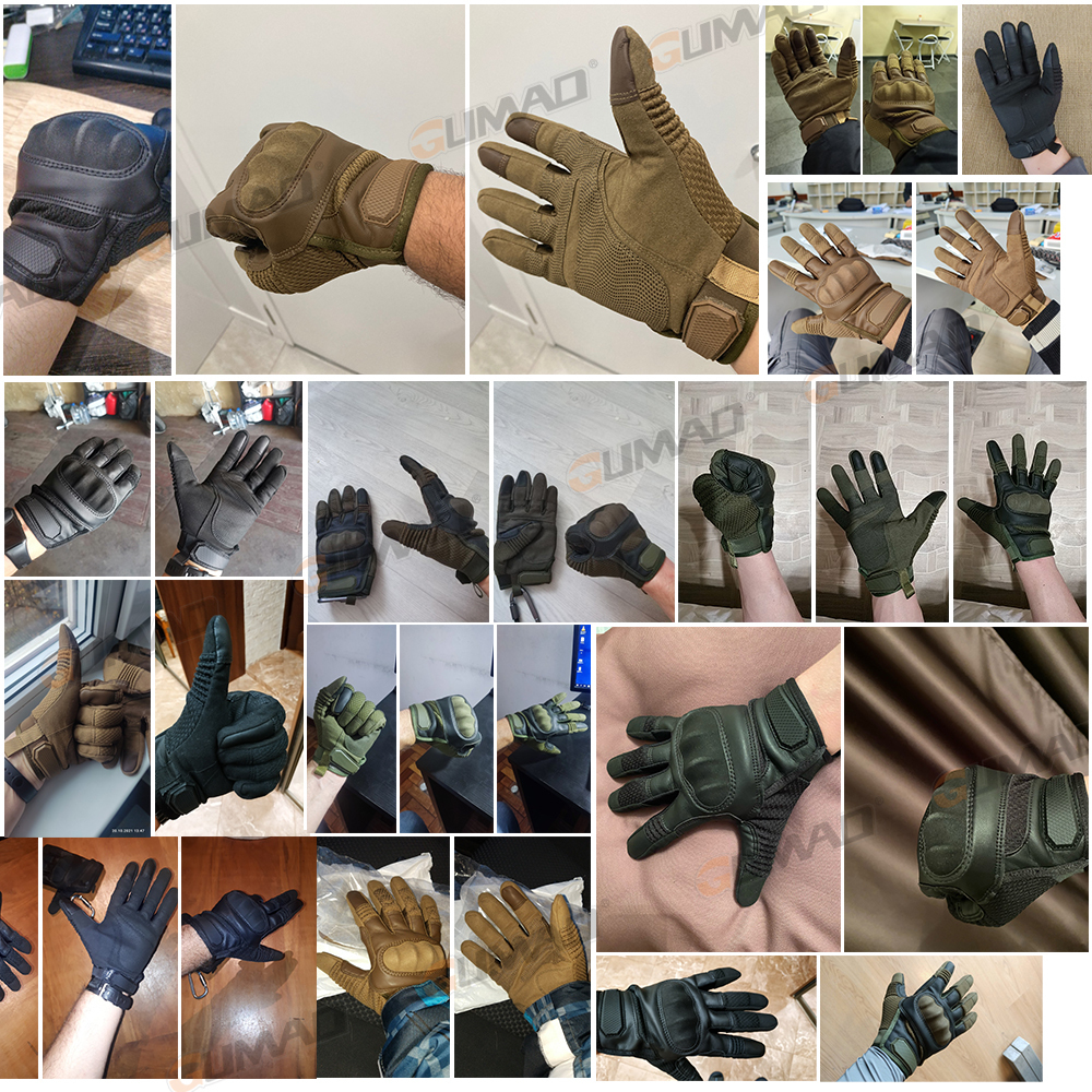 Sporthandskar Pekskärm PU -läder Taktisk armé Militär Combat Airsoft Vandring Cykelklättring Skjutande Fullfinger Mittens män 221021