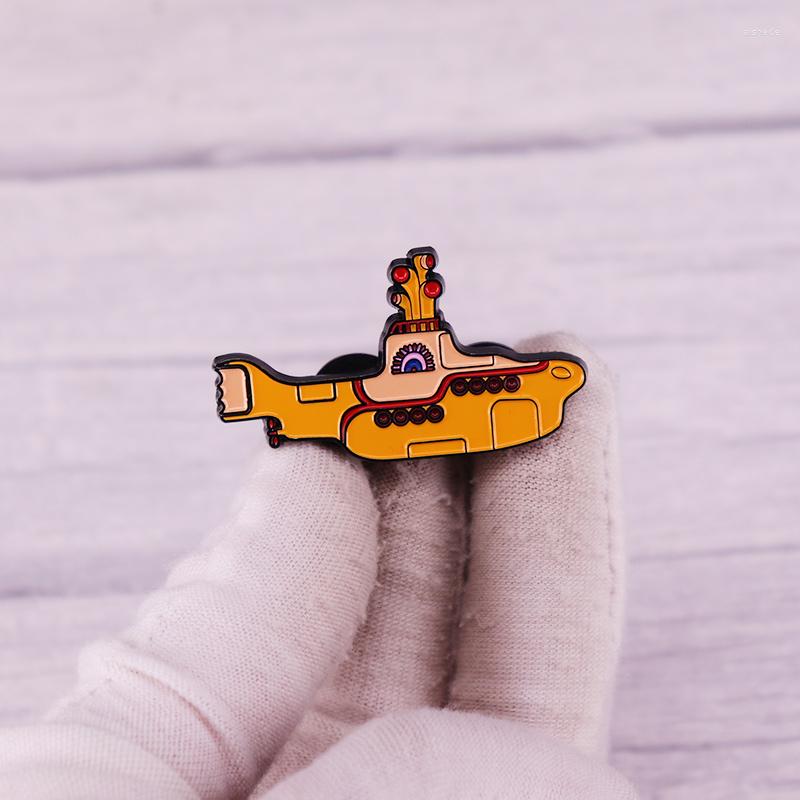 Brooches Yellow SSubmarine Enamel Pin Music Badge Backpack Decoration Jewelry2521