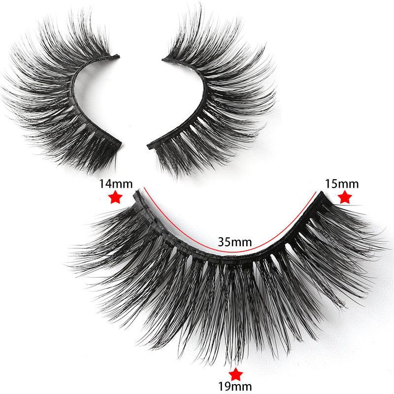 SHIDISHANGPIN Faux 3D Mink False Eyelashes Russian Strip Lashes Handmade Fluffy Volume Natural Eye Lash Cilios Makeup