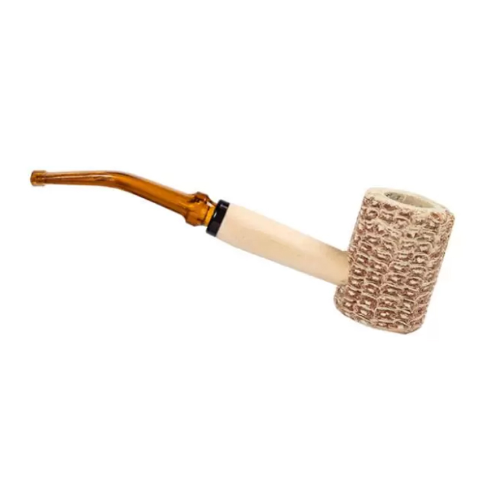 Tubo fumare pannocchia di mais lunghezza 145 mm pannocchia naturale usa e getta tabacco erbe aromatiche martello cucchiaio filtri sigarette tubi strumenti Tubo di legno