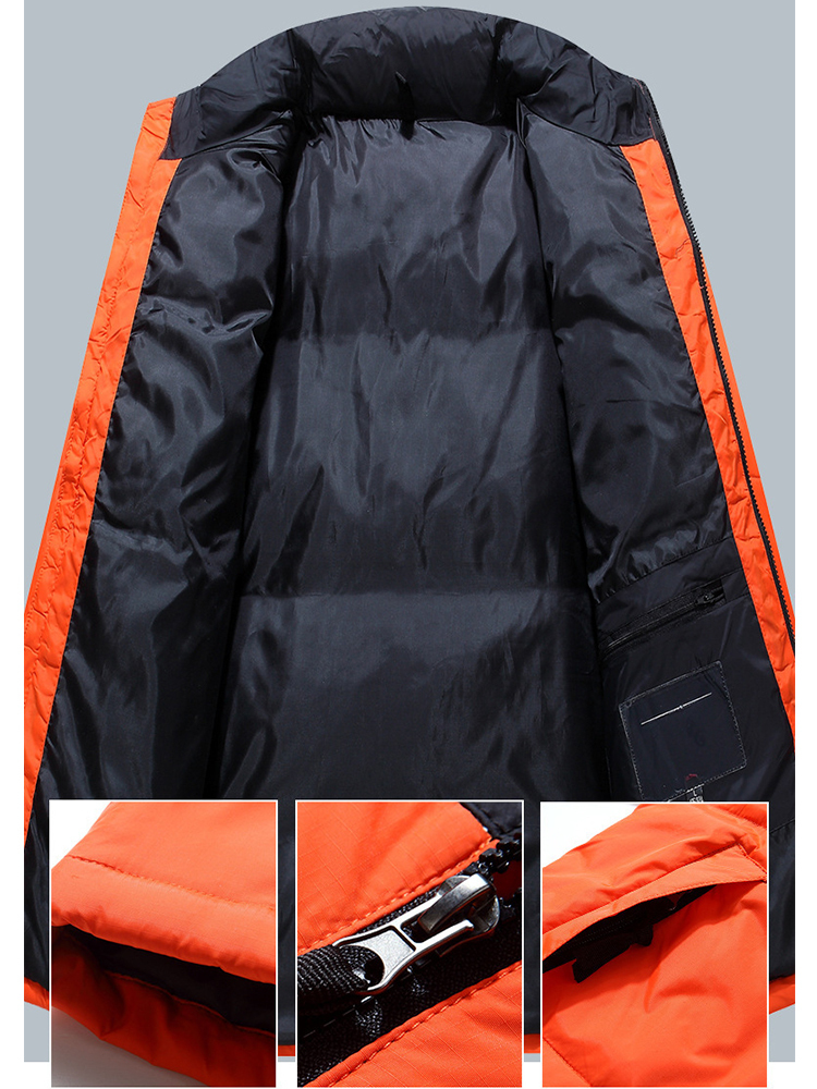 Men039s Down Parkas Men039s Down Jacket Winter Snow Men Casual Thick Warm Parkas Coats Multipocket White Goose Feather Windb7803403