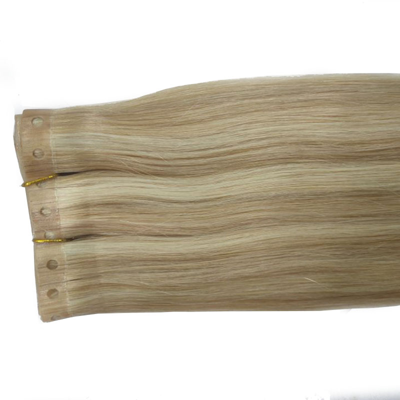 Best verkopende remy huid inslaghaar 100 gram europese haartape in humanhair extensions met gaten 100g 3 stuks
