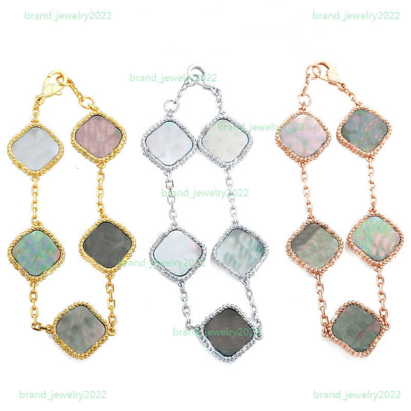 Charm Bracelets 2022 Fashion New Woman Charm 팔찌 클래식 Clover 팔찌 디자이너 고급 자연 보석 보석 G286C