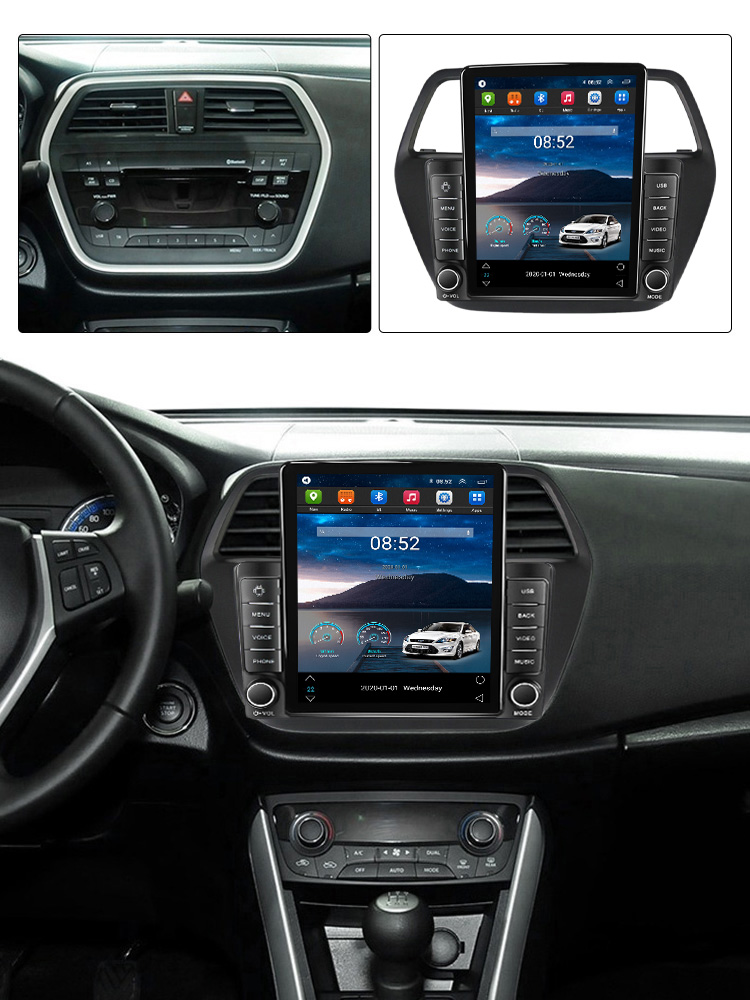 DVD de carro DVD Radio Multimedia para Suzuki SX4 2 S -CROSS 2012 - 2016 Android 11 Vídeo estéreo GPS GPS BT NO 2 DIN DVD