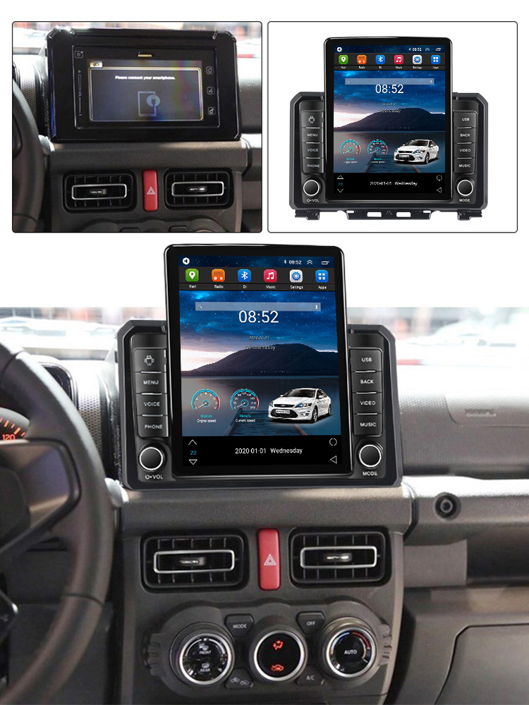 Lecteur vidéo multimédia Radio dvd de voiture pour Suzuki Jimny JB64 2018-2020 Navigation stéréo GPS Android 11 non 2din 2 Din Dvd