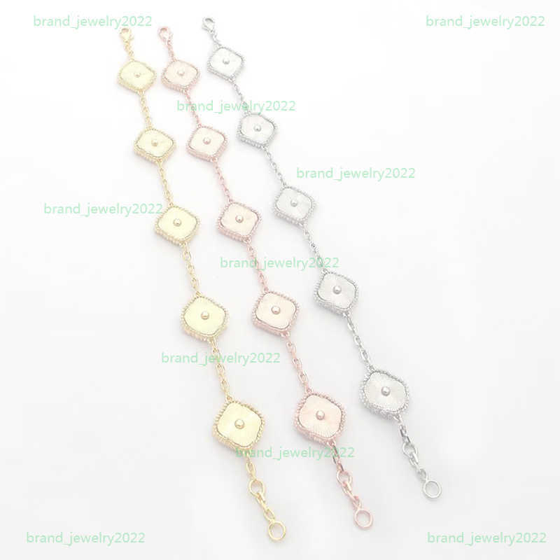 Charm Bracelets 2022 Fashion New Woman Charm 팔찌 클래식 Clover 팔찌 디자이너 고급 자연 보석 보석 G286C