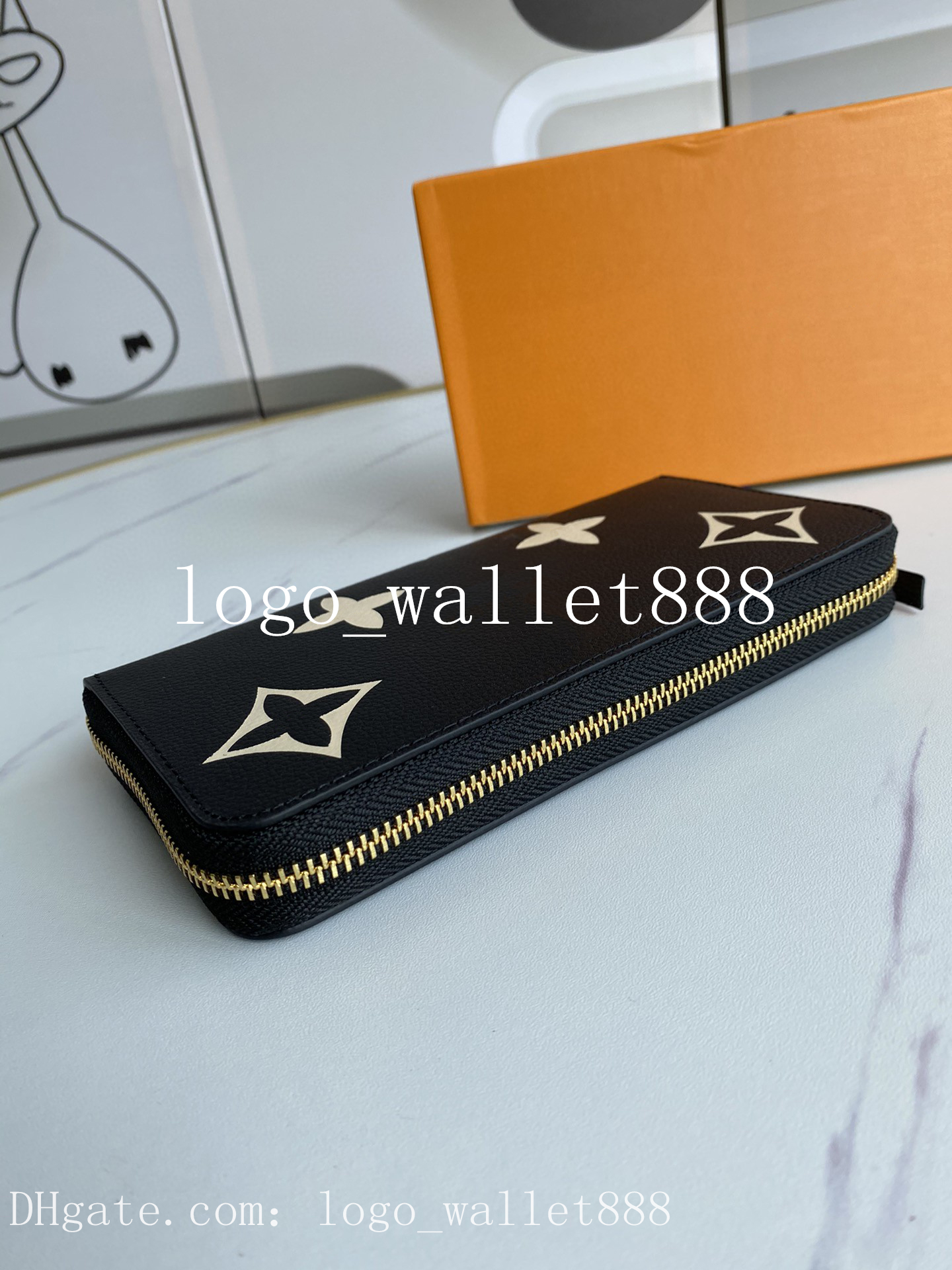 Women wallet card holder Single zipper WALLET stylish way to carry around money cards coins with box Fashion classical men leather265f