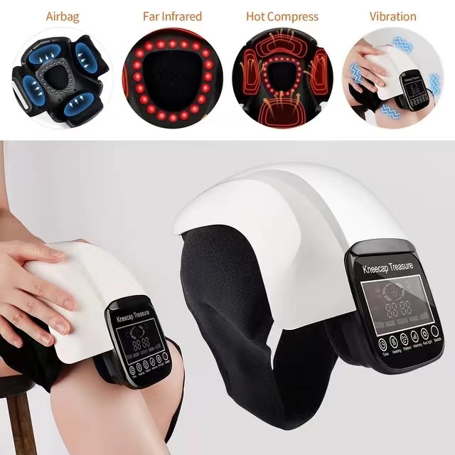 Smart Hot Compress Knee Relaxing Massager Kneecap Treasure Laser Infrared Elbow Shoulder Massager Relive Joint Pain Stiffness