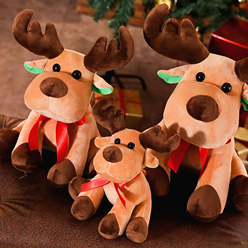 45cm Plush Toys Stuffed Animal Soft Doll Elk Reindeer Cartoon Animals Toy Velvet Plush Christmas Gifts for kids