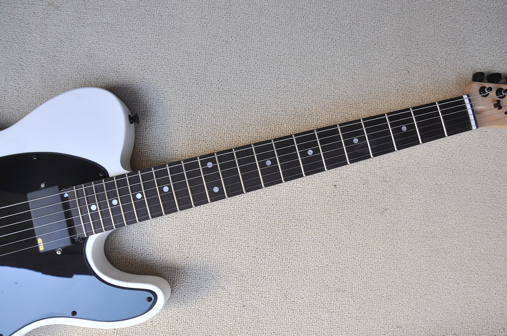 Guitarra elétrica preta fosca personalizada de fábrica com fretboard de jacarandá HH Piclups hardware preto pode ser personalizado