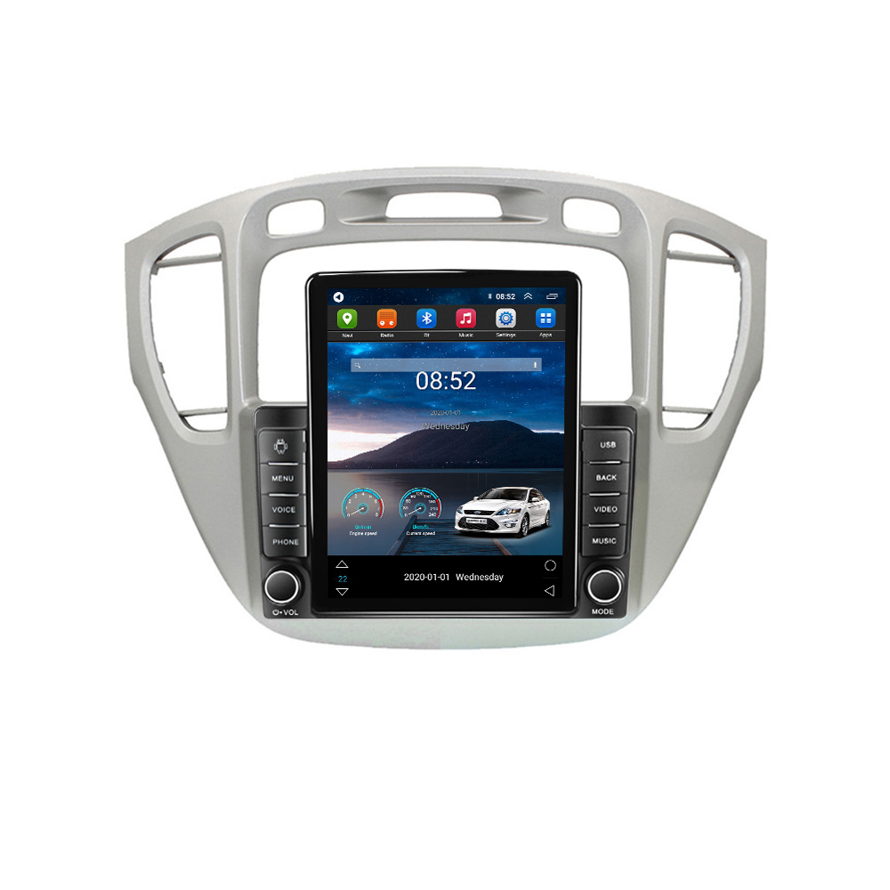 Android 11 Car DVD Player Navigation GPS voor Toyota Highlander 1 2001-2007 Tesla Style Multimedia 4G WiFi DSP BT Radio 2Din