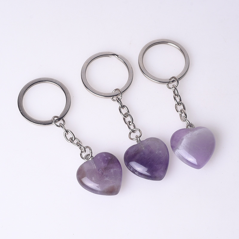 Pedra natural de Keyring Keyring Acessórios de keyring Chaves de porta de porta fofas para meninas Casal Casal Chain Ring Holder