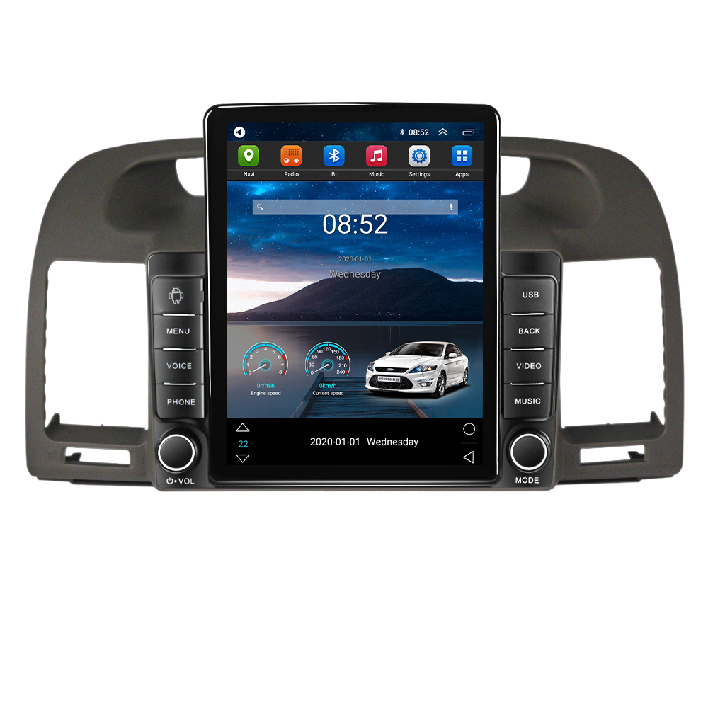 Auto-DVD-Video-Radio 2 Din-Player Android 11 Bluetooth Multimedia GPS für Toyota Camry 2002–2006 Tesla-Stil