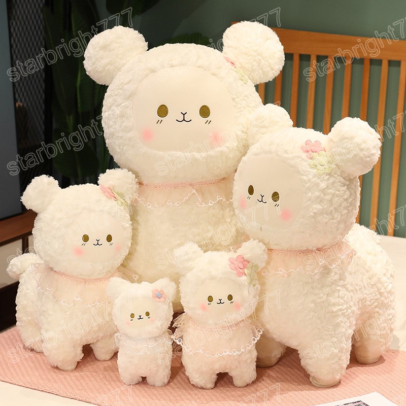 Kawaii doux Animal mouton alpaga peluche peluche poupée décoration de la maison jouets mignon bébé enfant petite amie anniversaire compagnon cadeau