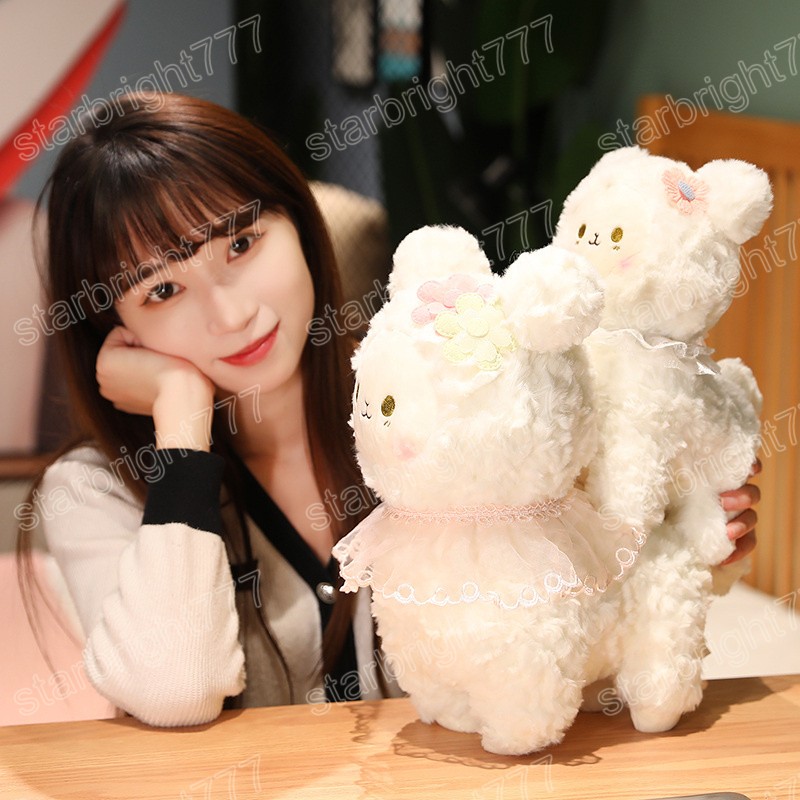 Kawaii doux Animal mouton alpaga peluche peluche poupée décoration de la maison jouets mignon bébé enfant petite amie anniversaire compagnon cadeau