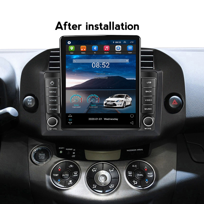Android 11 Auto dvd Player 2Din Radio Für Toyota RAV4 Rav 4 2005-2013 Tesla Stil Multimedia Video DSP Navigation GPS 4G WIFI stereo