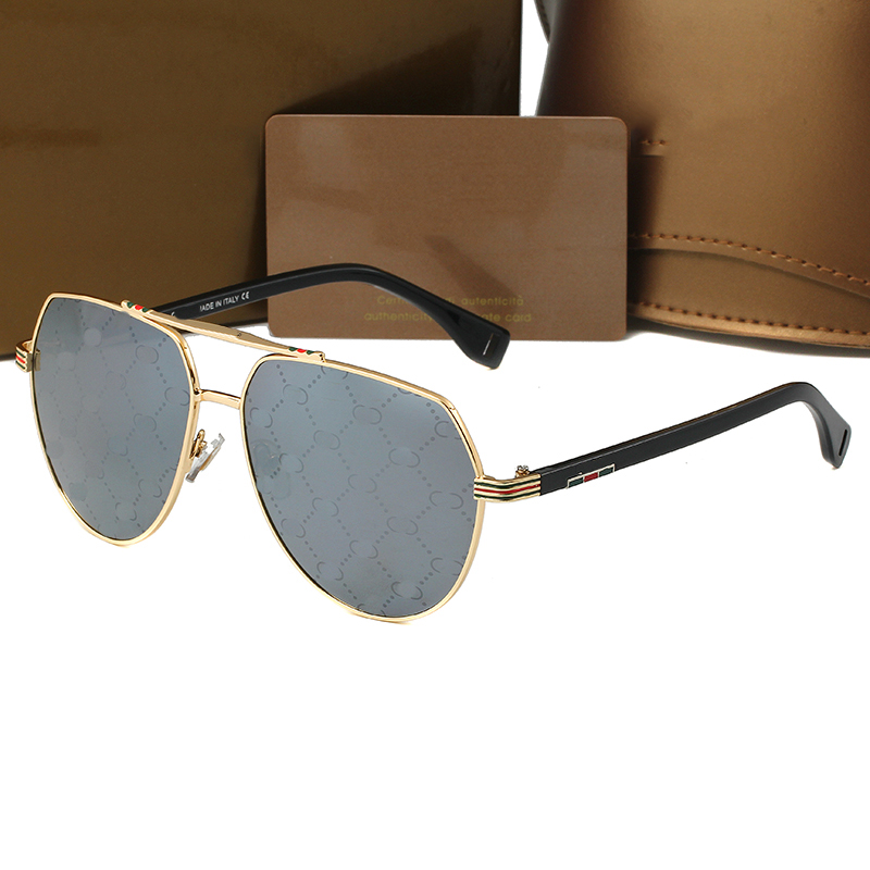 Fashion Round Sunglasses Eyewear Sun Sun Designer Brand Metal Frame Darking Glass Lences For Mens Womens Better Brown Cases 105296D
